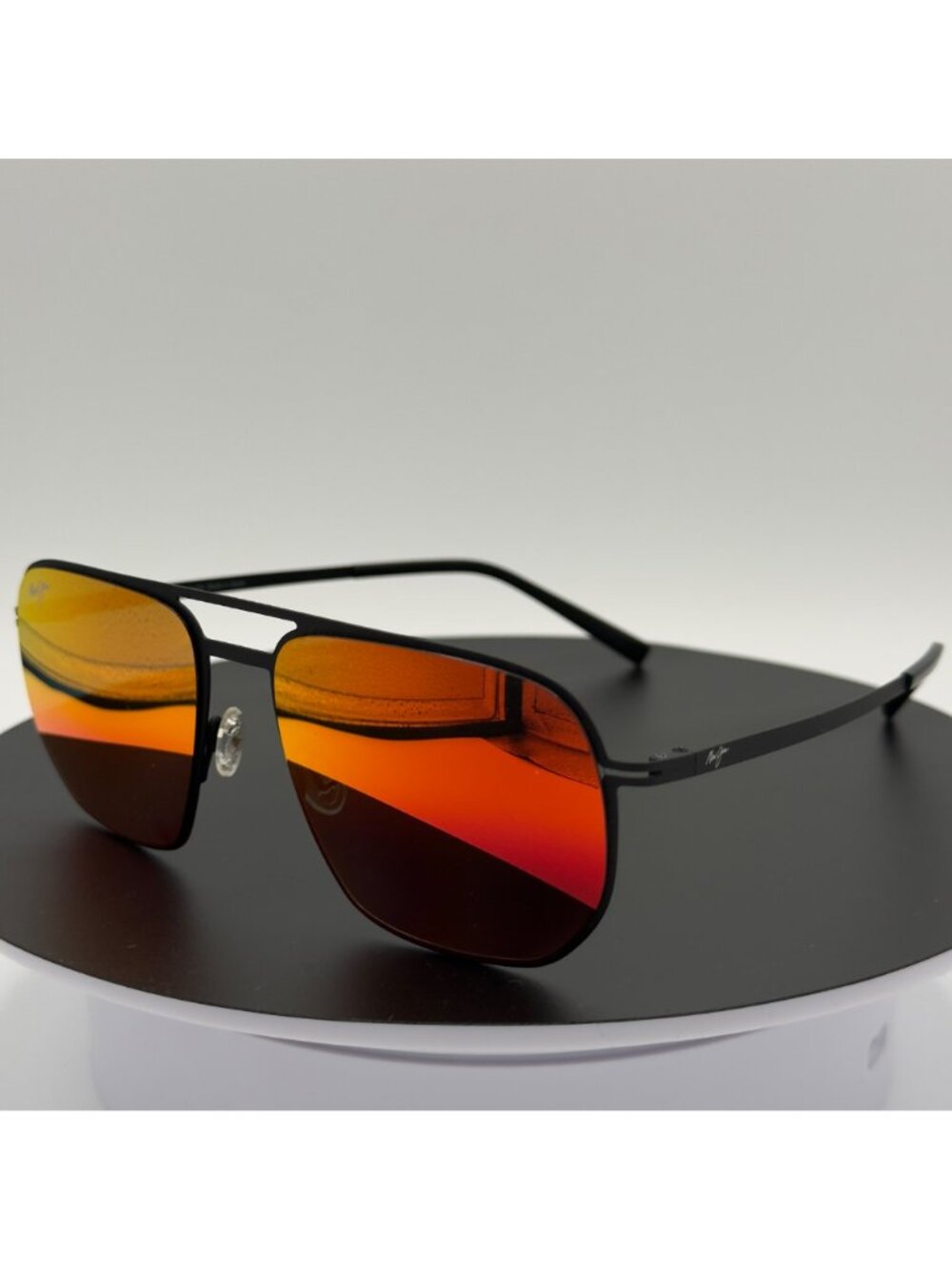 Maui Jim Sharks Cove MJ605-02 Black Hawaii Lava Sunglasses 55 18 145 READ - Picture 2 of 14